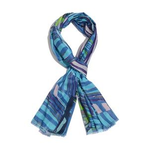 Blue and Purple 100% Cotton Scarf (70x39 Inches) Wrap Pareo